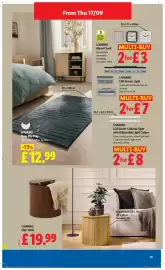 Lidl leaflet week 38 Page 19: Livarno Side Table €19,99, Livarno Deep Pile Rug €12,99