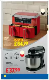 Lidl leaflet week 38 Page 26: Silvercrest Dual Basket Air Fryer €64,99, Silvercrest 600w Stand Mixer €37,99