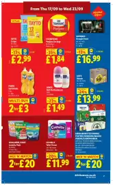Lidl leaflet week 38 Page 7: Cushelle Toilet Tissue €11,99, Bold/Ariel/Fairy Laundry Pods €10,00
