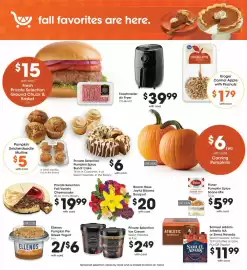 QFC weekly ad week 38 Page 10: Private Selection Pumpkin Spice Bundt Cake €6,00, Kroger caramel apple with peanuts €1,79