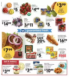 QFC weekly ad week 38 Page 11: Home Chef fried or baked chicken €10,99, Kroger Bartlett or Bosc Pears €3,99