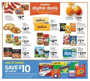 QFC weekly ad week 38 Page 2: Tillamook cheese €7,99, Kroger soft & strong bath tissue €11,99