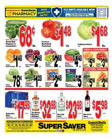 Super Saver weekly ad week 38 Page 4: Dole Spinach €5,00, Seedless Grapes €2,68