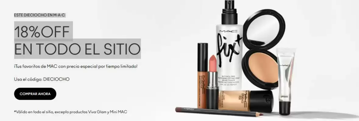 MAC Cosmetics (válido hasta 1-10)