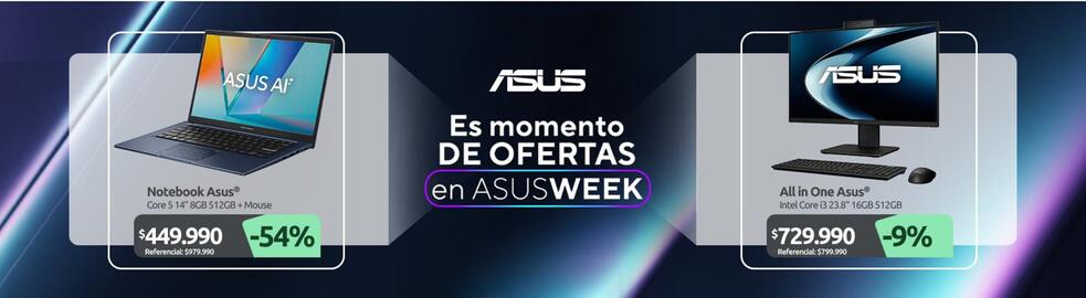 Catálogo PC Factory Página 2: Asus - notebook core 5 14 8gb 512gb + mouse €449.990,00
