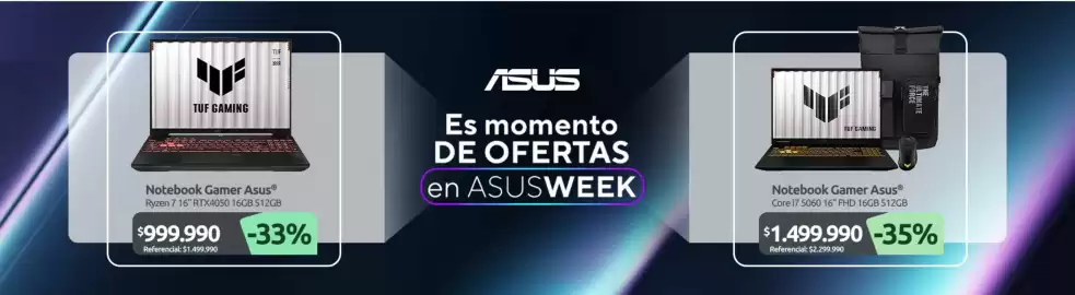 Catálogo PC Factory Página 1: Asus - notebook gamer €1.499.990,00