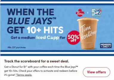 Tim Hortons flyer Page 1
