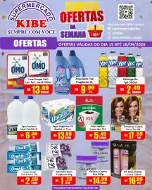 Folheto Supermercado Kibe Página 4: Amaciantes ypê fragâncias €9,99, Lava Roupas OMO €13,99