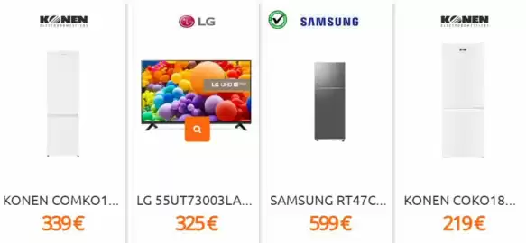 Folleto Eureka Electrodomésticos semana 38 Página 1: Coko18 €219,00, Samsung - rt47c €599,00