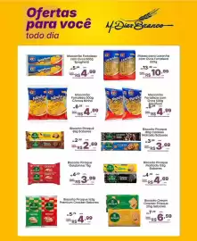 Encarte Super Lagoa Página 4: Macarrão Fortaleza c/ovos Ninho €4,99, Biscoito Piraquê sabor maltado recheado €2,69