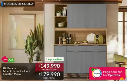 Catálogo Constructor Sodimac Página 5: Kit parana mueble de cocina flora €149.990,00
