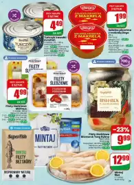 Dino gazetka tydzień 38 Strona 29: Sałatka pikantna z makrelą Dega €1,99, Mintaj filet €12,99