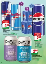 Dino gazetka tydzień 38 Strona 4: Napój gazowany Pepsi €2,49, Napój energetyzujący Red Bull Sugarfree €4,89