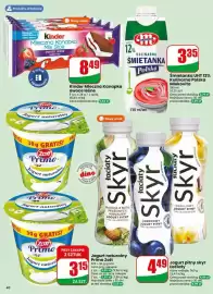 Dino gazetka tydzień 38 Strona 40: Kinder Mleczna Kanapka owoce leśne 5-pak €8,49, Jogurt naturalny Primo Zott €3,15