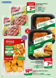 Dino gazetka tydzień 38 Strona 46: Nuggetsy z piersi kurczaka Drosed €14,95, Hamburger drobiowy Classic Yano €2,39