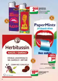 Dino gazetka tydzień 38 Strona 74: Listki miętowe odświeżające PaperMints €7,99, Tabletki Herbitussin kaszel i gardło €10,99