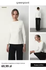 Greenpoint gazetka tydzień 38 Strona 5: Casualowy longsleeve w białym kolorze Greenpoint €69,99