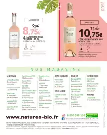 Catalogue naturéO page 11: La marouette rosé prestige €8,75, Côtes de provence aop rosé 75 cl €10,75