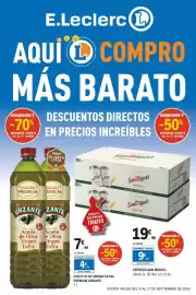 Catálogo E.Leclerc Página 1: San miguel - cerveza €19,90, Urzante - aceite oliva virgen extra premium €7,99
