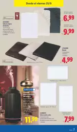 Catálogo Lidl semana 39 Página 17: Livarno Manta €4,99, Livarno Almohada €8,99