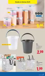 Catálogo Lidl semana 39 Página 19: W5 Cubo €2,99, Silvercrest set de recipientes herméticos €9,99