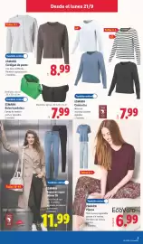 Catálogo Lidl semana 39 Página 7: Esmara Pijama €6,99, Esmara vaqueros super skinny fit €11,99