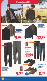 Catálogo Lidl semana 39 Página 8: Esmara Men pantalón cargo €9,99, Esmara men cazadora bomber €12,99