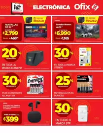 Catálogo Ofix Página 4: Steren, Energizer pilas AA, AAA y V9