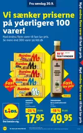 Lidl tilbudsavis uge 39 Side 2: Primadonna ekstra jomfruolivenolie €49,95, Marabou Chokolade €17,95
