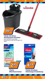 Action Flugblatt woche 38 Seite 18: Vileda UltraEasy Wischsystem mit Eimer €19,95, Vileda Mikrofasertücher €2,95