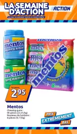 Catalogue Action semaine 38 page 1: Mentos Chewing-gums €2,95