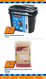 Catalogue Action semaine 38 page 14: Spectrum Seau à peinture €1,49, Furry Friends Munchy Sticks €2,69