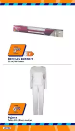 Catalogue Action semaine 38 page 17: Pyjama €6,95, Baltimore Barre LED €3,99
