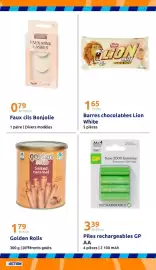 Catalogue Action semaine 38 page 32: Bonjolie Faux cils €0,79, GP Piles rechargeables AA €3,39