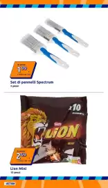 Volantino Action settimana 38 Pagina 11: Set di pennelli Spectrum €1,99, Lion Mini €2,69