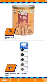 Volantino Action settimana 38 Pagina 22: Golden Rolls Salted Caramel €1,99, Pile a bottone Varta CR2032 €1,99