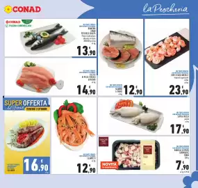 Volantino Conad Pagina 11: Branzino Conad €13,90, Salmone a tranci €12,90