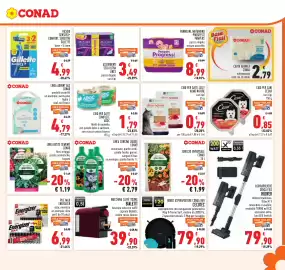 Volantino Conad Pagina 19: Assorbenti seta ultra lines €3,49, Concime liquido piante fiorite CONAD €2,79