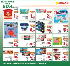 Volantino Conad Pagina 4: Yogurt Müller I Love Frutta €2,49, Teneroni Granterre €1,99
