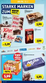 Hofer Flugblatt woche 38 Seite 16: Niemetz Schwedenbomben Sachertorte €2,99, Storck Toffifee €5,99