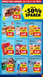 Hofer Flugblatt woche 38 Seite 5: All Seasons Pfannengemüse €1,49, Sonnhof Aufschnitt €2,49