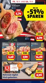 Hofer Flugblatt woche 38 Seite 9: Backbox Jumbo Baguette €0,99, XXL Hendlbrustfilet natur €7,99