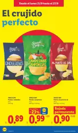 Catálogo Lidl semana 39 Página 12: Snack Day patatas campesinas €0,99, Snack Day Patatas al punto de sal €0,90