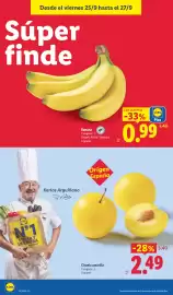 Catálogo Lidl semana 39 Página 28: Ciruela amarilla €2,49, Banana €0,99