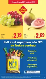 Catálogo Lidl semana 39 Página 3: Uva mix €2,19, Higo €2,69