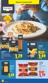 Catálogo Lidl semana 39 Página 42: Alberto Poiatti Pasta €1,79, Italiamo pasta al huevo para lasaña €1,49
