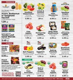 Sunset Foods weekly ad week 38 Page 8: Taylor Farms Chopped Salads €4,99, Kids Choice Seedless Watermelon €5,99