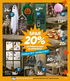 Bilka tilbudsavis uge 38 Side 13: Gående zombiehånd eller spåkugle €119,20, Græskar eller spøgelse med LED €20,00