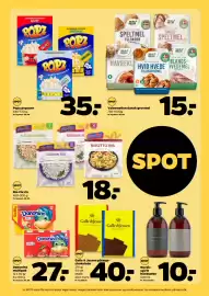 Netto tilbudsavis uge 38 Side 21: Valsemøllen dansk grovmel €15,00, Popz popcorn €35,00
