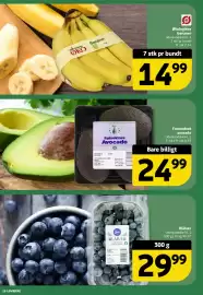 Løvbjerg tilbudsavis uge 38 Side 18: Green Balance ØKO Bananer €14,99, Spiseklare Avocado €24,99